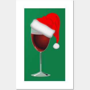 Wine Lovers Santa Christmas Gift Posters and Art